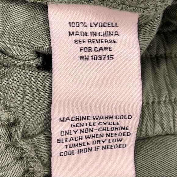 XS NANETTE LEPORE GREEN JOGGER PANT CASUAL PULL ON LYOCELL ELASTIC WAIST - Picture 6 of 6